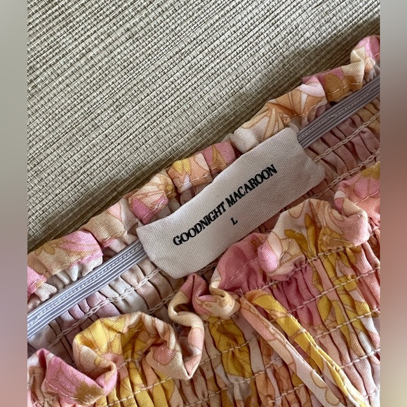 Goodnight Macaroon- Abby Square neck floral embroidered mini dress - Picture 8 of 9